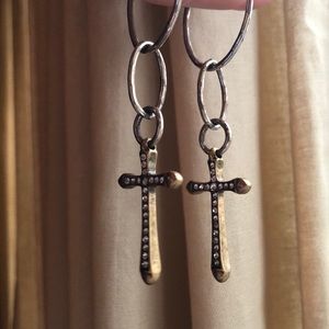 Lucky Brand Cross Earrings